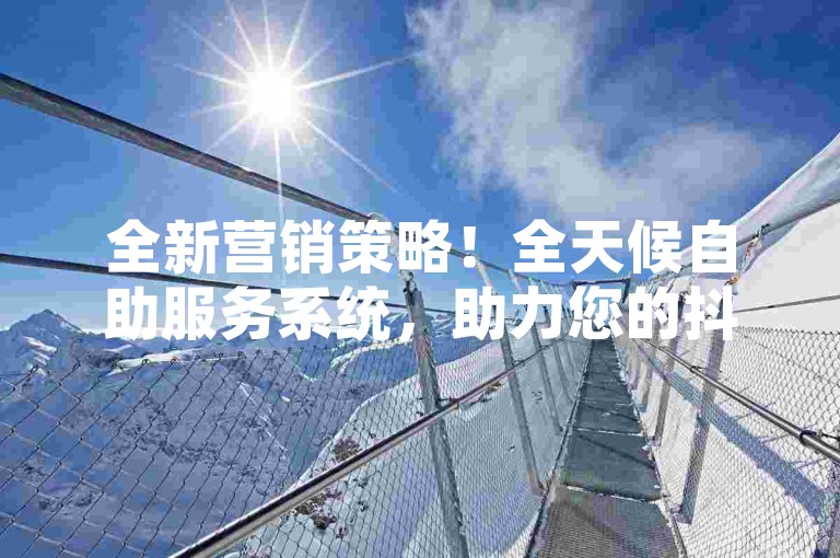 全新营销策略！全天候自助服务系统，助力您的抖音内容迅速走红网络！