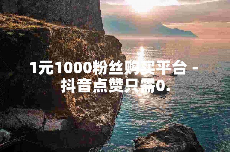 1元1000粉丝购买平台 - 抖音点赞只需0.5元100个。
