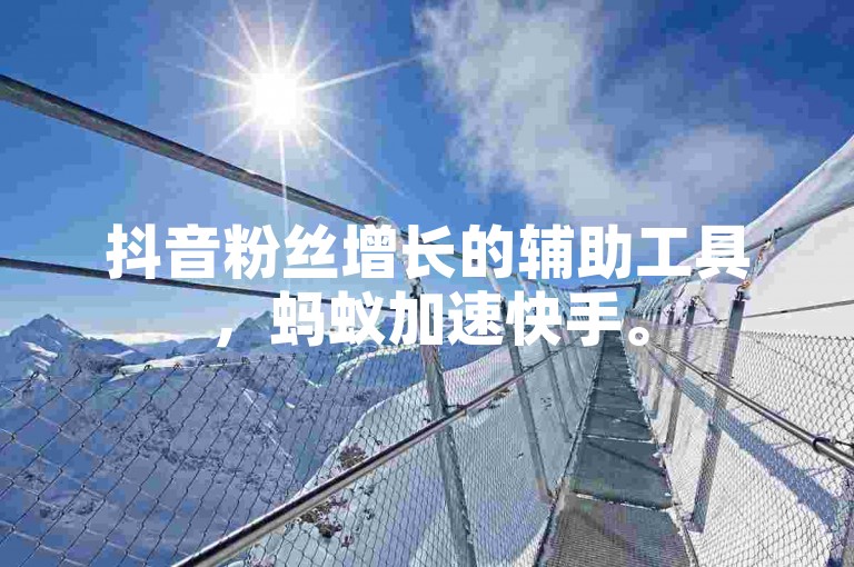 抖音粉丝增长的辅助工具，蚂蚁加速快手。