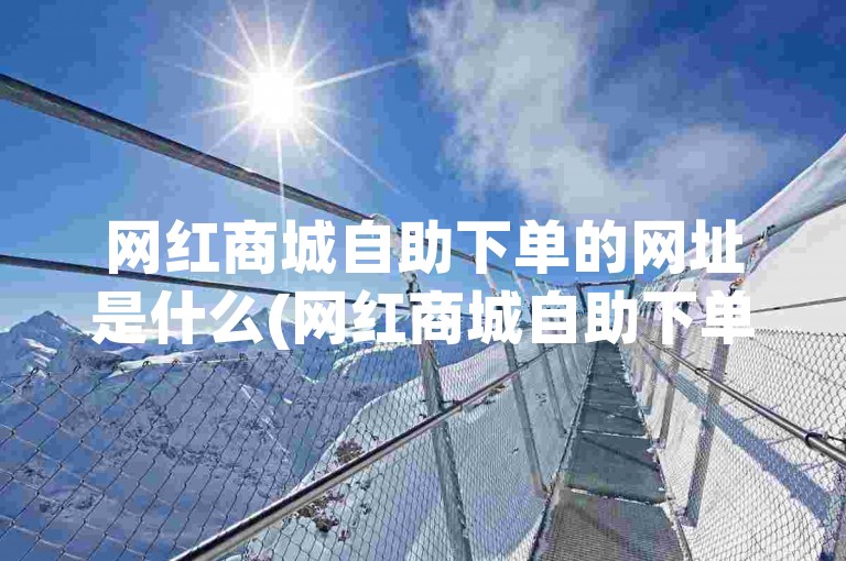 网红商城自助下单的网址是什么(网红商城自助下单的网址)？