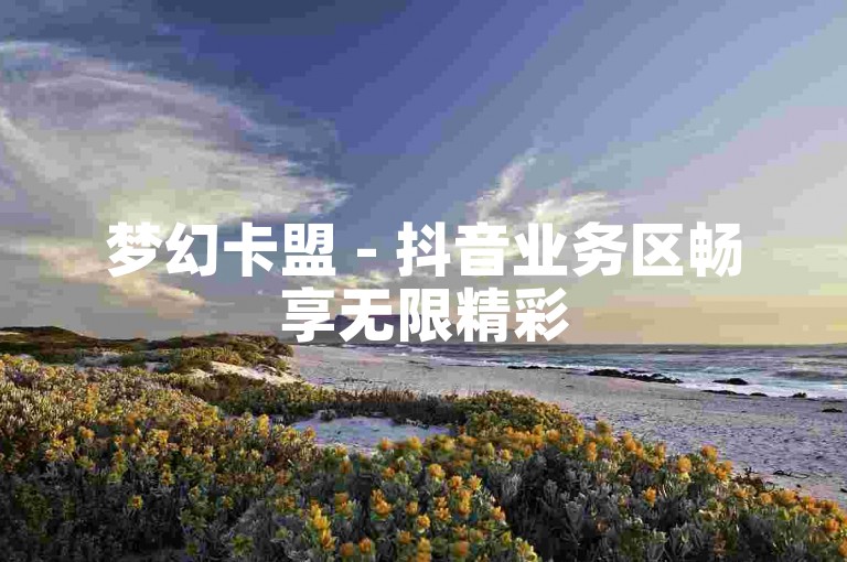 梦幻卡盟 - 抖音业务区畅享无限精彩