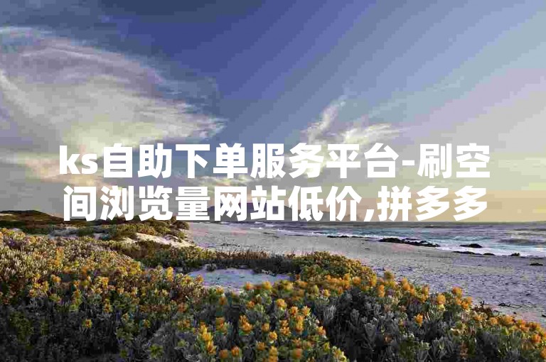 ks自助下单服务平台-刷空间浏览量网站低价,拼多多代刷
