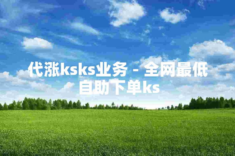 代涨ksks业务 - 全网最低自助下单ks