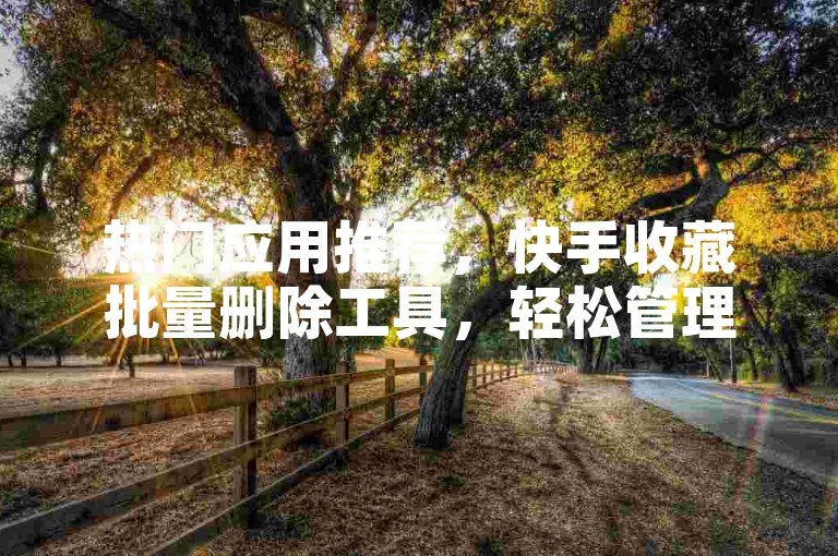 热门应用推荐，快手收藏批量删除工具，轻松管理你的收藏夹。