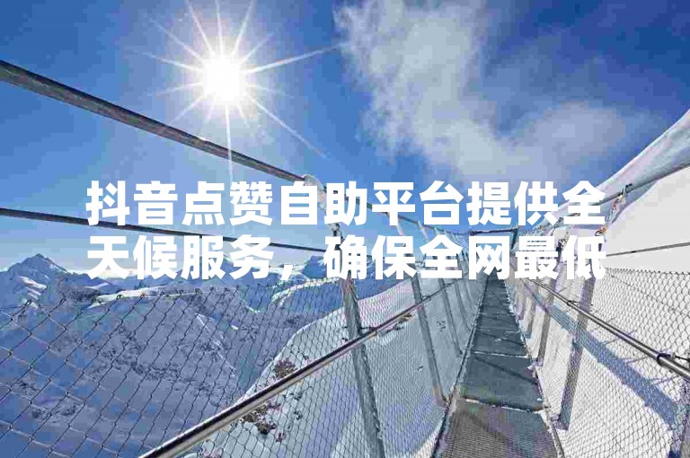 抖音点赞自助平台提供全天候服务，确保全网最低价格；B站播放量自助平台助力视频热度飙升。