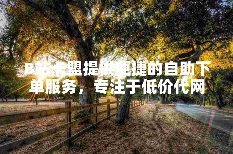 B站卡盟提供便捷的自助下单服务，专注于低价代网站刷业务及粉丝增长平台。