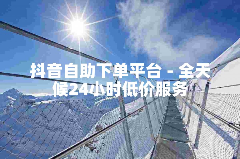 抖音自助下单平台 - 全天候24小时低价服务