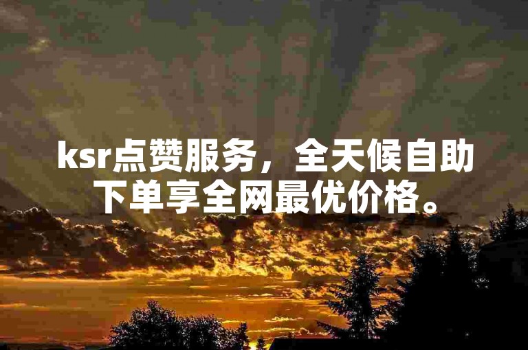 ksr点赞服务，全天候自助下单享全网最优价格。