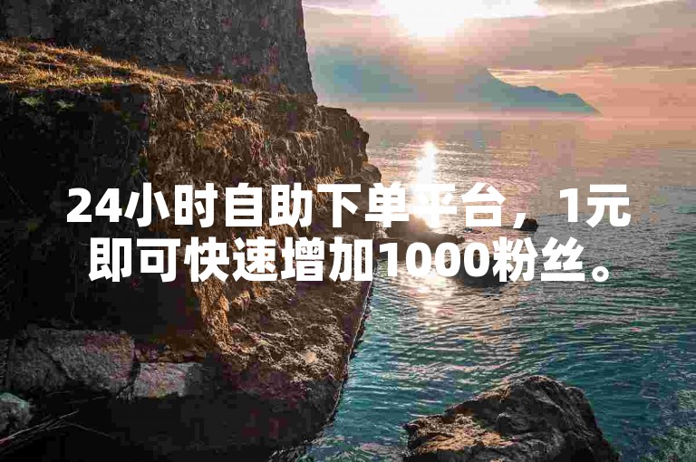 24小时自助下单平台，1元即可快速增加1000粉丝。