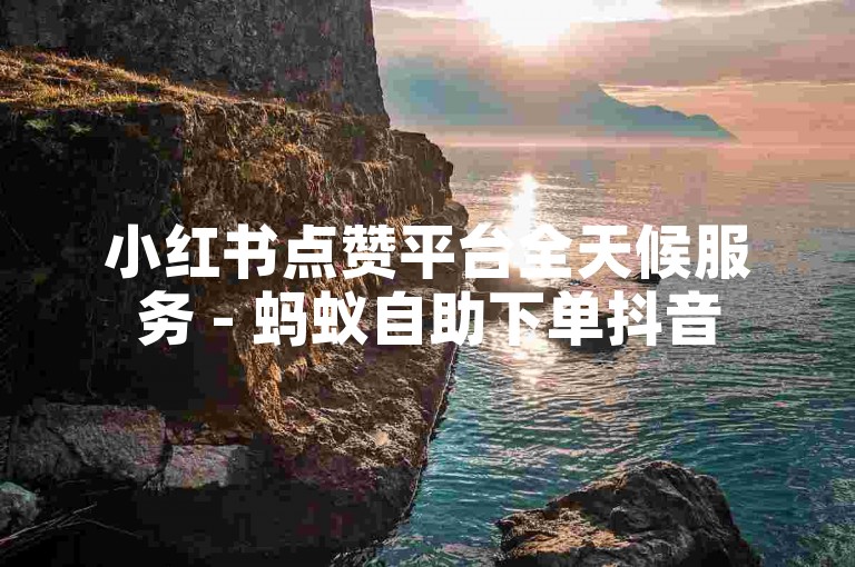 小红书点赞平台全天候服务 - 蚂蚁自助下单抖音