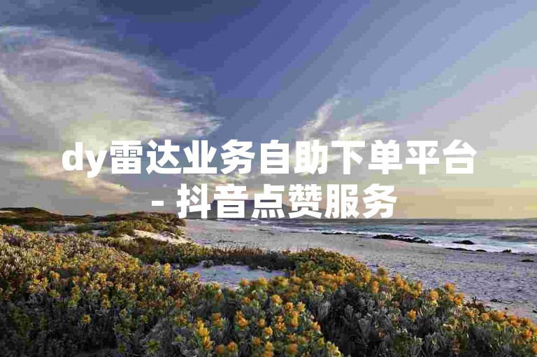dy雷达业务自助下单平台 - 抖音点赞服务