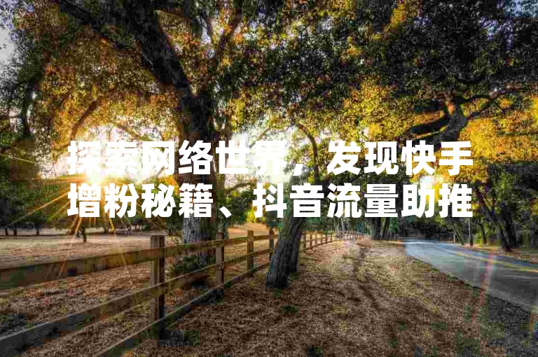 探索网络世界，发现快手增粉秘籍、抖音流量助推器及拼多多优惠软件，轻松提升QQ空间人气。