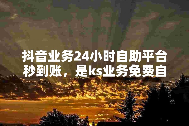抖音业务24小时自助平台秒到账，是ks业务免费自助下单平台保障的一种体现。