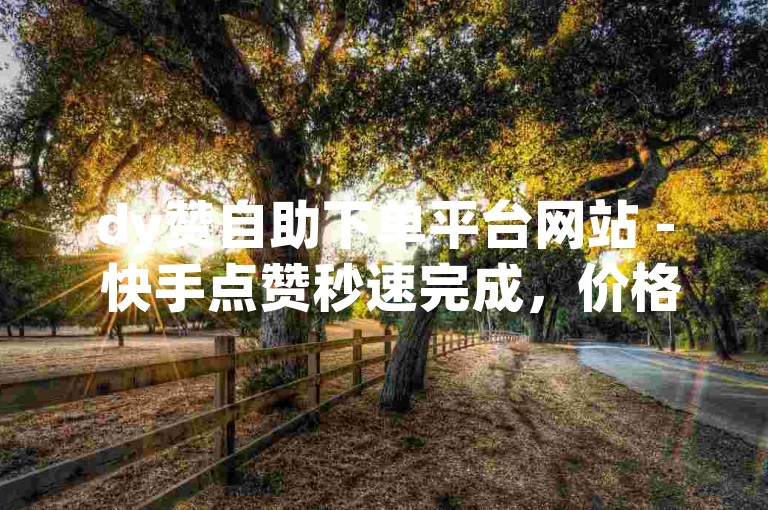 dy赞自助下单平台网站 - 快手点赞秒速完成，价格实惠。