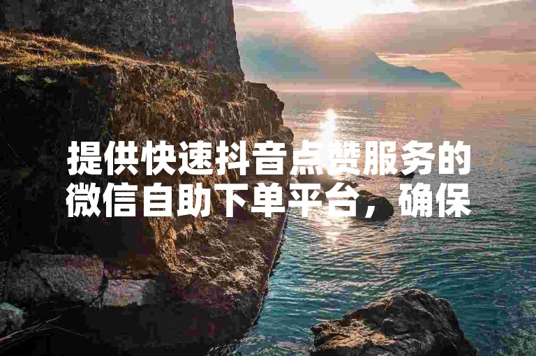 提供快速抖音点赞服务的微信自助下单平台，确保秒速到账。