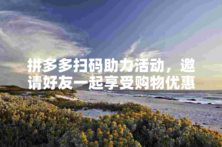 拼多多扫码助力活动，邀请好友一起享受购物优惠。