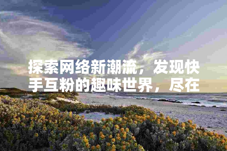 探索网络新潮流，发现快手互粉的趣味世界，尽在快手赞网站，提供全网最实惠的服务。