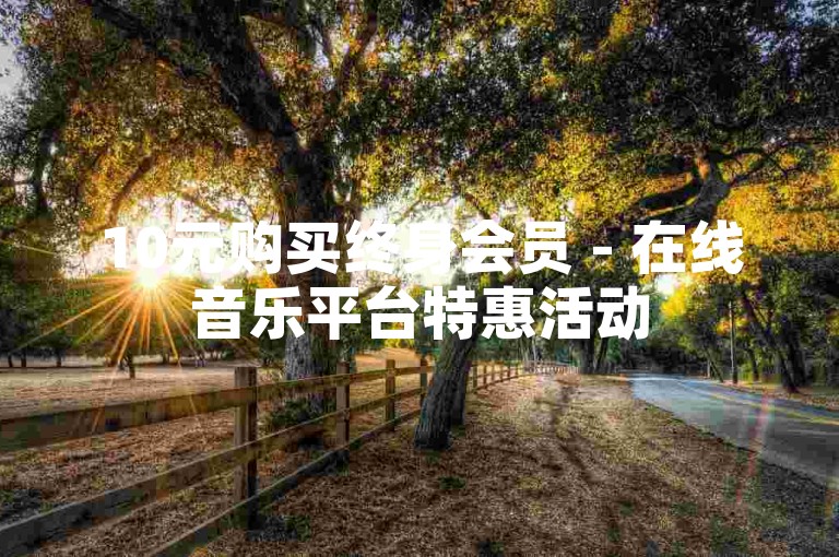 10元购买终身会员 - 在线音乐平台特惠活动