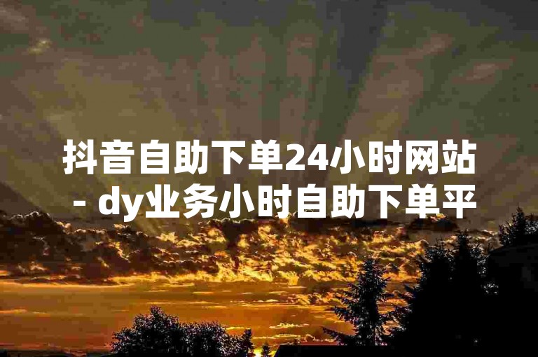 抖音自助下单24小时网站 - dy业务小时自助下单平台最