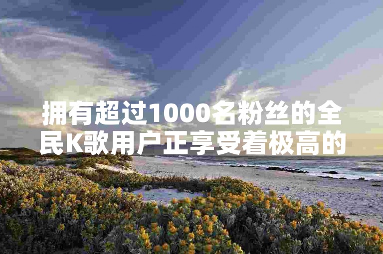 拥有超过1000名粉丝的全民K歌用户正享受着极高的人气。