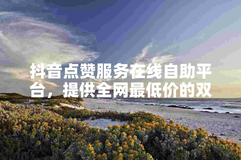 抖音点赞服务在线自助平台，提供全网最低价的双击与评论服务。