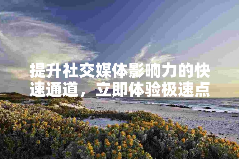 提升社交媒体影响力的快速通道，立即体验极速点赞服务，享受全网最实惠的价格优势。