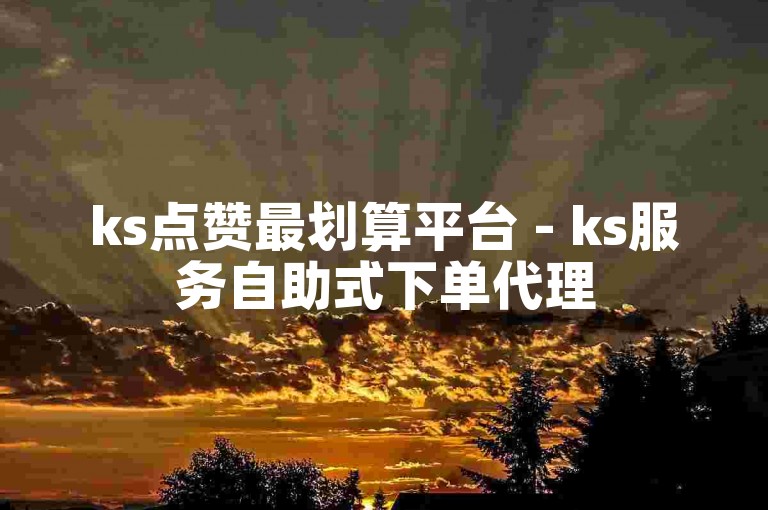 ks点赞最划算平台 - ks服务自助式下单代理