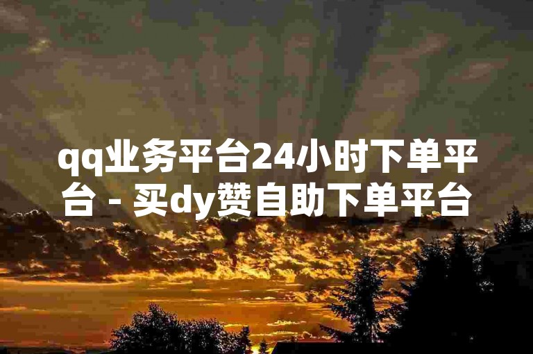qq业务平台24小时下单平台 - 买dy赞自助下单平台网站评论