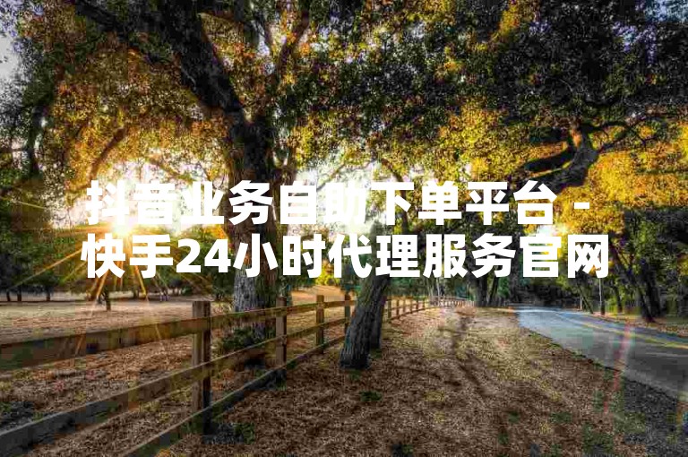 抖音业务自助下单平台 - 快手24小时代理服务官网