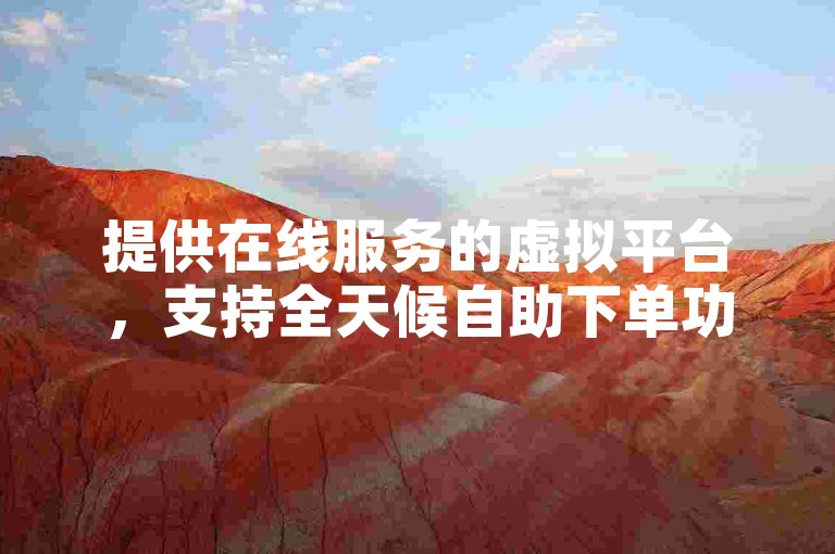提供在线服务的虚拟平台，支持全天候自助下单功能。