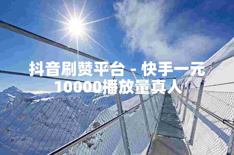 抖音刷赞平台 - 快手一元10000播放量真人