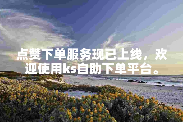 点赞下单服务现已上线，欢迎使用ks自助下单平台。