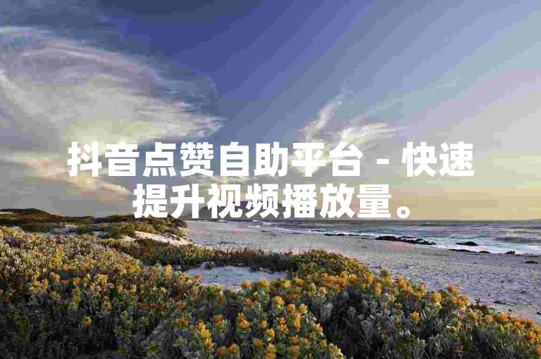 抖音点赞自助平台 - 快速提升视频播放量。