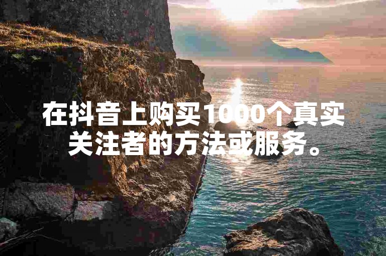 在抖音上购买1000个真实关注者的方法或服务。
