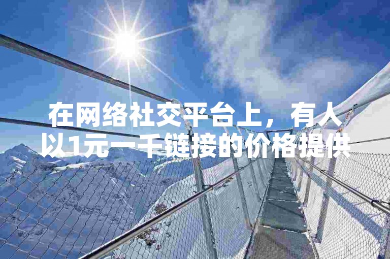 在网络社交平台上，有人以1元一千链接的价格提供QQ主页点赞服务，同时还声称快手买站一块钱可获得1000个赞。