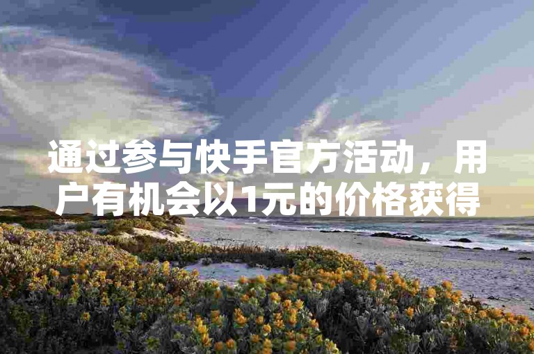 通过参与快手官方活动，用户有机会以1元的价格获得100赞的优惠，具体操作方法请参考官方提供的详细攻略。