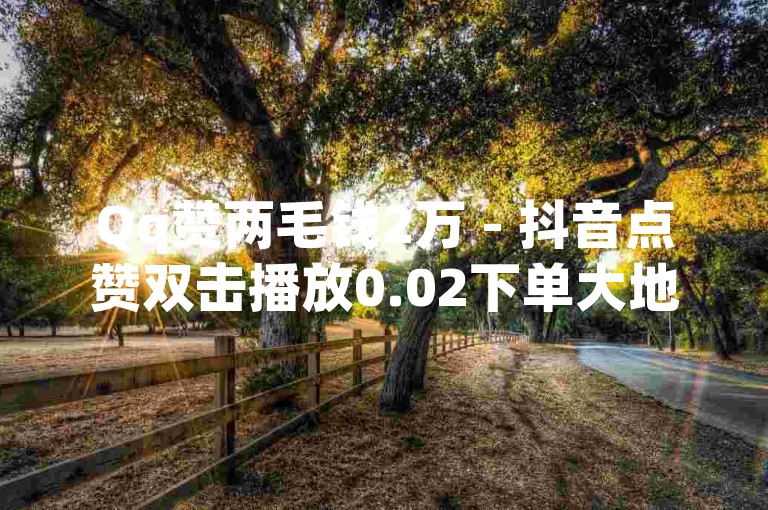 Qq赞两毛钱2万 - 抖音点赞双击播放0.02下单大地房产马山肥装修活动