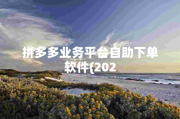 拼多多业务平台自助下单软件{2025多多助力群}，该群旨在为用户提供一个便捷的交流环境。