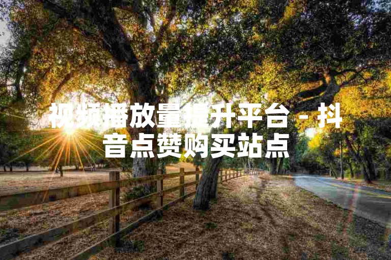 视频播放量提升平台 - 抖音点赞购买站点