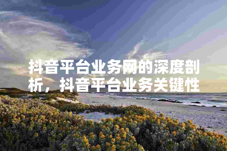 抖音平台业务网的深度剖析，抖音平台业务关键性及未来趋势解读！2024必备知识