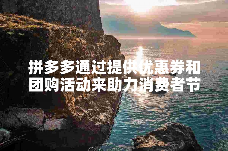 拼多多通过提供优惠券和团购活动来助力消费者节省开支。