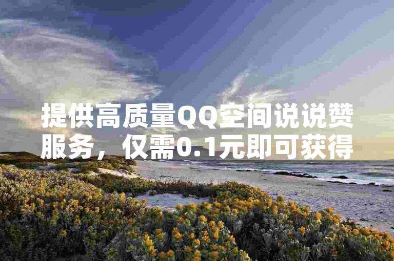 提供高质量QQ空间说说赞服务，仅需0.1元即可获得一千真实点赞。