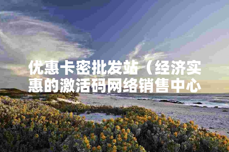 优惠卡密批发站（经济实惠的激活码网络销售中心）