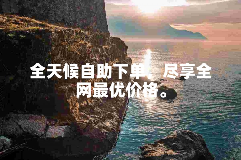 全天候自助下单，尽享全网最优价格。