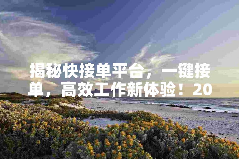 揭秘快接单平台，一键接单，高效工作新体验！2025必备技能。