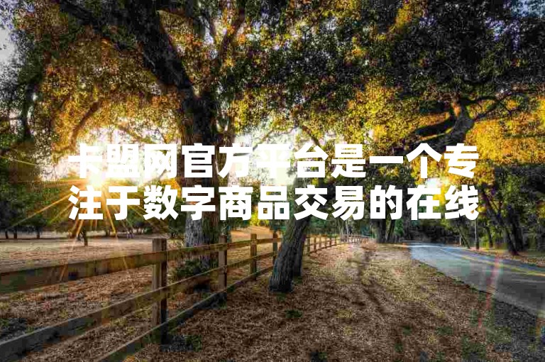 卡盟网官方平台是一个专注于数字商品交易的在线服务网站。