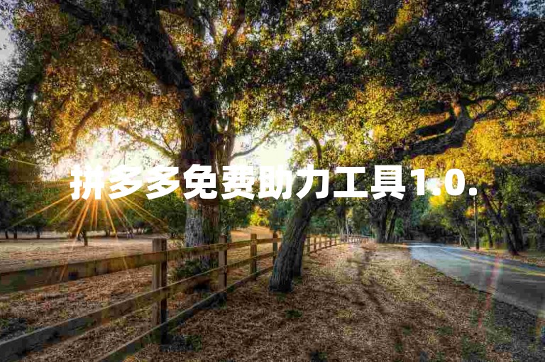拼多多免费助力工具1.0.5免费版，让你的购物体验更加顺畅无阻。