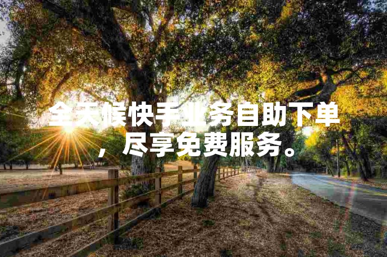 全天候快手业务自助下单，尽享免费服务。