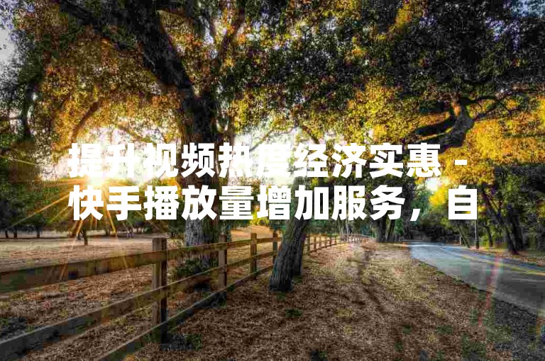 提升视频热度经济实惠 - 快手播放量增加服务，自主操作微信支付。