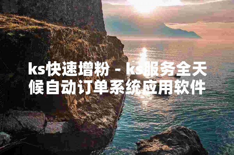 ks快速增粉 - ks服务全天候自动订单系统应用软件